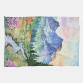 Linge De Cuisine Watercolor Summer Mountain (Horizontal)