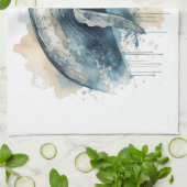 Linge De Cuisine Watercolor Whale Wonder (Plié)