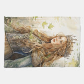 Linge De Cuisine Watercolour Forest Princess (Horizontal)