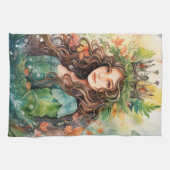 Linge De Cuisine Watercolour Forest Princess (Horizontal)
