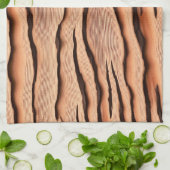 Linge De Cuisine Wavy Wood‑Grain Pattern  (Plié)