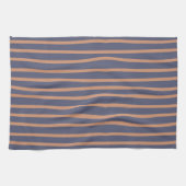 Linge De Cuisine Wbly Lines Motif moderne bleu/or (Horizontal)