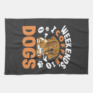 Linge De Cuisine Weekends Coffee Dogs Amoureux du Café