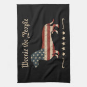 Linge De Cuisine Weenie Le Peuple Dachshund 4 juillet (Vertical)