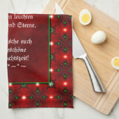 Linge De Cuisine Weihnachtsgedicht Deutsch, Ajouter Votre Texte (Quart Plié)