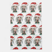 Linge De Cuisine Weimaraner Chien race Étoiles de Noël (Vertical)