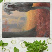 Linge De Cuisine Weimaraner en automne Leaves automne Inspire (Plié)