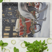 Linge De Cuisine Weimaraner Festin de Noël (Plié)