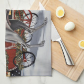 Linge De Cuisine Weimaraner Festin de Noël (Quart Plié)