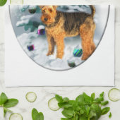 Linge De Cuisine Welsh Terrier Christmas (Plié)