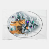 Linge De Cuisine Welsh Terrier Christmas (Horizontal)