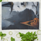 Linge De Cuisine West Highland White Terrier Citrouille Halloween (Plié)