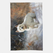Linge De Cuisine West Highland White Terrier Laissons neiger Noël (Vertical)