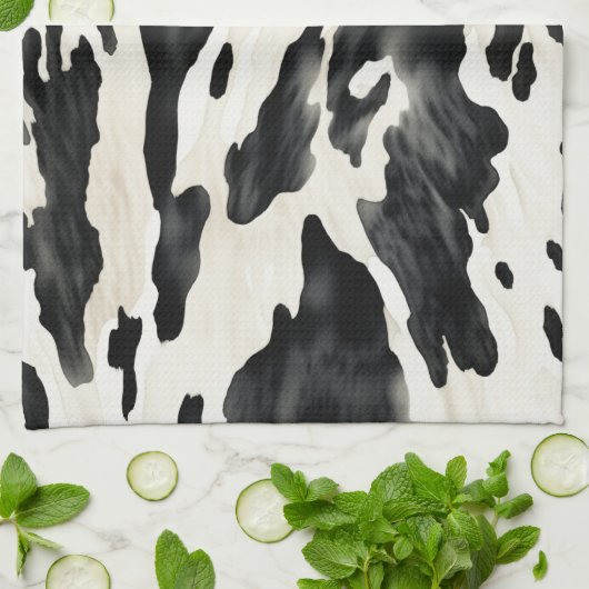 Linge De Cuisine Western Farm Animal Cow (Plié)