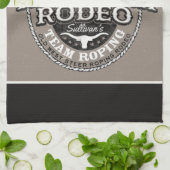 Linge De Cuisine Western Rodeo AJOUTER NOM Old West Steer Roping Ro (Plié)