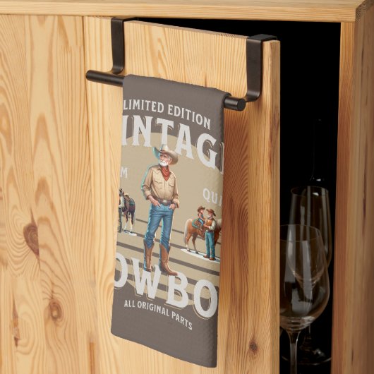 Linge De Cuisine Western Rodeo Vintage Cowboy (Pliage en tiers)