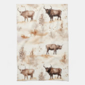 Linge De Cuisine Western Southwest Animal Highland Cow (Vertical)