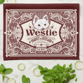 Linge De Cuisine Westie antique produit écossais (Plié)