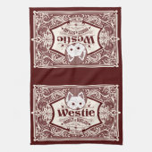 Linge De Cuisine Westie antique produit écossais (Vertical)