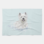 Linge De Cuisine Westie Bath Time (Horizontal)