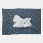 Linge De Cuisine Westie Black Watch Tartan (Horizontal)