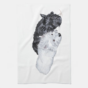 Linge De Cuisine Westie & Scottie at Ease