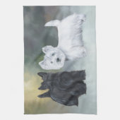Linge De Cuisine Westie Scottie hiver (Vertical)
