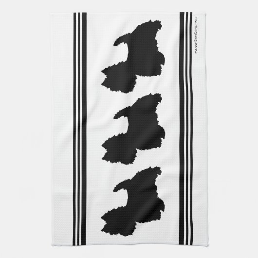 Linge De Cuisine Westie Silhouette (Vertical)