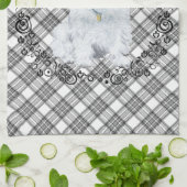 Linge De Cuisine Westie sur Tartan (Plié)