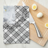Linge De Cuisine Westie sur Tartan (Quart Plié)