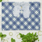 Linge De Cuisine Westie sur Tartan (Plié)