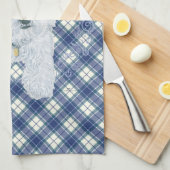 Linge De Cuisine Westie sur Tartan (Quart Plié)