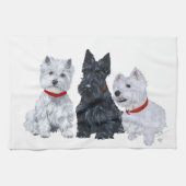 Linge De Cuisine Westies and a Scottie Together (Horizontal)