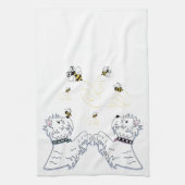 Linge De Cuisine Westies et abeilles (Vertical)