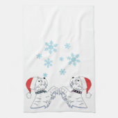 Linge De Cuisine Westies et flocons de neige (Vertical)