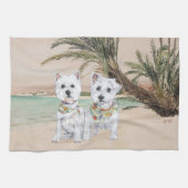 Linge De Cuisine Westies on Palmy Beach (Horizontal)