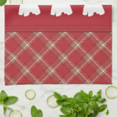 Linge De Cuisine Westies sur l'arrière - plan tartan (Plié)