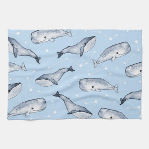 Linge De Cuisine Whale Wonders : Aquarelle Starry Sky
