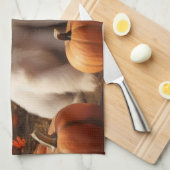 Linge De Cuisine Wheaten Terrier chiot Automne Citrouille délice (Quart Plié)