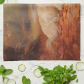 Linge De Cuisine Wheaten Terrier dans les feuilles d'automne automn (Plié)