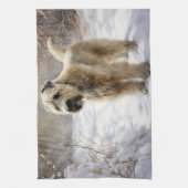 Linge De Cuisine Wheaten Terrier Laisser neiger Noël (Vertical)