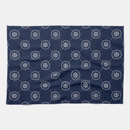 Linge De Cuisine Wheel Pattern de capitaines (Horizontal)