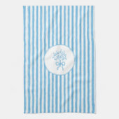 Linge De Cuisine Whimsical Blue White Stripe Preppy (Vertical)