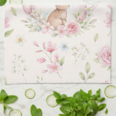 Linge De Cuisine Whimsical Bunny Teapot Floral Spring  (Plié)