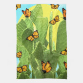 Linge De Cuisine Whimsical Cactus And Butterflies (Vertical)