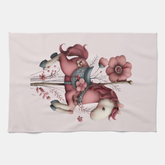 Linge De Cuisine Whimsical Carousel Horse Image (Horizontal)