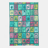 Linge De Cuisine Whimsical Christmas Grid Cute Bright Holiday (Vertical)