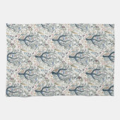 Linge De Cuisine Whimsical Folk Art Forêt Tons Terre (Horizontal)