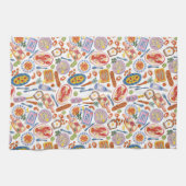 Linge De Cuisine Whimsical Food Pattern Tea Towel (Horizontal)