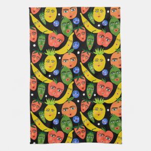Linge De Cuisine Whimsical Funny Salade Motif Noir